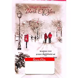 Simon Elvin Both Of You Winter Scene Christmas Card (Pack of 6) White (One Size)