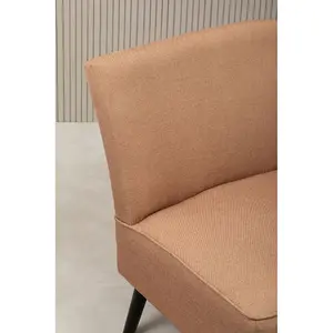 Interiors by Premier Terracotta Fabric Chair, Backrest Outdoor Chair, Space-Saving Office Chair, Easy to Clean Dining Chair