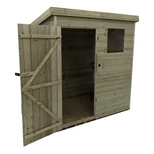 6 x 5 Garden Shed Pressure Treated T&G PENT Wooden Garden Shed - 1 Window + Single Door (6' x 5' / 6ft x 5ft) (6x5)