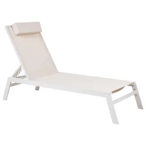 Sun Lounger Metal Beige CATANIA