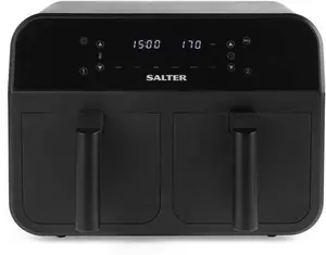 SALTER EK4750 7.4L Dual Air Fryer Pro - Black, Black,Silver/Grey 9413