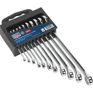 11-Piece Combination Hand Spanner Set with 12 Point Socket Wrenches for All Your DIY Needs