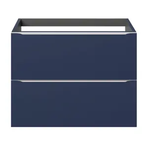 GoodHome Imandra Matt Blue Wall-mounted Bathroom Cabinet (H) 600mm (W) 800mm