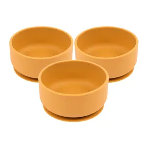 Tiny Dining - Baby Silicone Suction Bowls - Ochre - Pack of 3