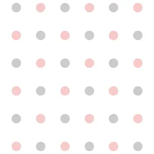 Walplus Polka Dots Pink & Grey X 2 Kids Sticker PVC Pink, Light Grey