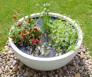 Primrose Gloss White Garden Outdoor Fibreglass High Low Bowl Planter 72cm