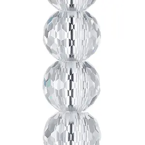 Contemporary Clear K9 Crystal Glass Table Lamp Base with Faceted Spheres