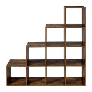 Northville Bookcase Rustic Brown / 129.5" H x 129.5" W x 29" D