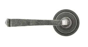 From The Anvil Pewter Avon Round Lever on Rose Set (Art Deco) - Unsprung