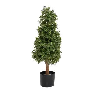 Blooming Artificial - 90cm / 3ft Fake Boxwood Tower Cone Topiary