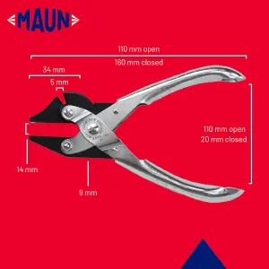 Maun Side Cutter Parallel Plier For Hard Wire 160 mm