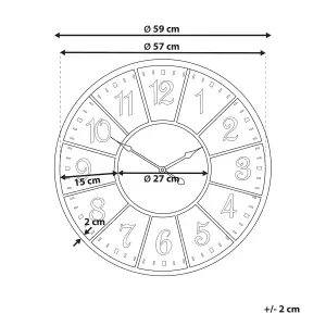 Wall Clock BOSWIL Metal Multicolour