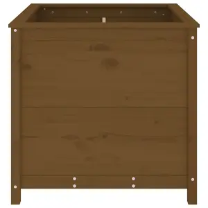 Berkfield Garden Planter Honey Brown 82.5x82.5x78 cm Solid Wood Pine