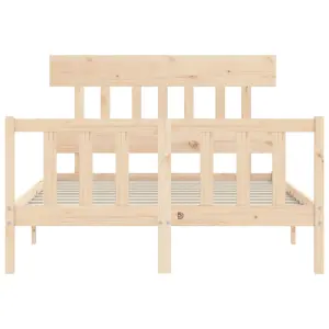 Berkfield Bed Frame with Headboard 140x200 cm Solid Wood