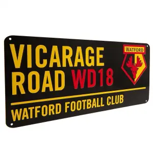 Watford FC Street Sign Black/Yellow (One Size)