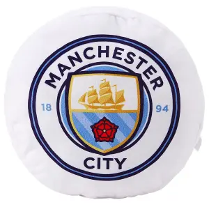 Manchester City FC Filled Cushion White/Blue (One Size)