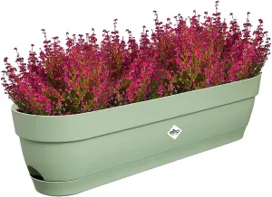 Elho Vibia Campana Recycled Plastic Trough Plant Pot 70cm Pistachio Green