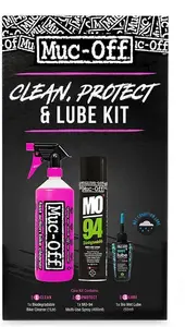 Muc-Off Clean, Protect & Lube Kit - Bike Cleaning Kit, Cleaning Bundle For MTB/Road/Gravel Bikes - Set Includes Bike Cleaner And Chain Lube