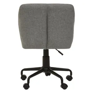 Interiors by Premier Brent Tufted Grey And Black Home Office Chair