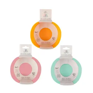 Silicone Suction Bowl - PINK/GREEN/ORANGE