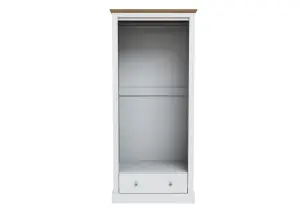 Devon 2 Door Wardrobe White W 79.7 x L 56 x H 181.5 cm