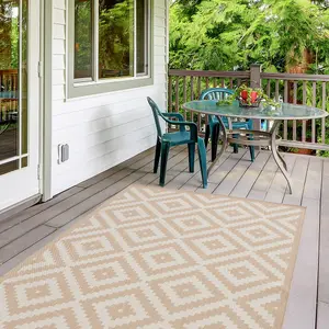 Ecology Collection Outdoor Rugs in Beige  100be