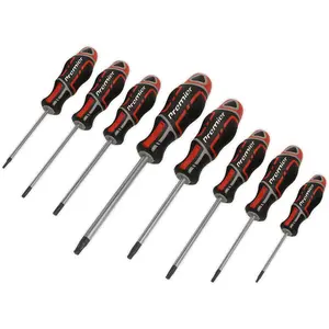 8 PACK Premium Soft Grip Screwdriver Set - TRX Star Security Various Sizes RED