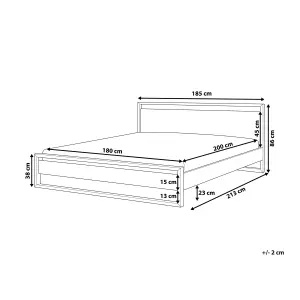 Wooden EU Super King Size Bed White GIULIA