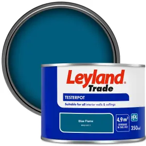 Leyland Trade Vinyl Matt Walls & Ceilings Emulsion Paint Blue Flame (PPG1157-7) 350ml Tester