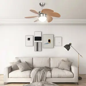 Dornan 76cm Ceiling Fan with Light Kit Brown