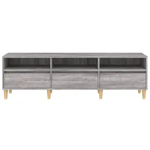 Berkfield TV Cabinet Grey Sonoma 150x30x44.5 cm Engineered Wood