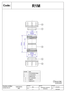 McAlpine R1M 19/23mm Universal Straight Overflow Connector