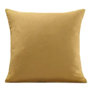 Plain 45cm x 45cm Velvet Chenille Cushion Ochre