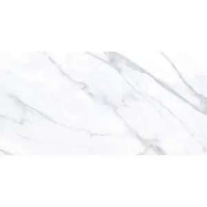 Kale Nora white Matt Marble effect Ceramic Indoor Wall & floor Tile, Pack of 6, (L)600mm (W)300mm