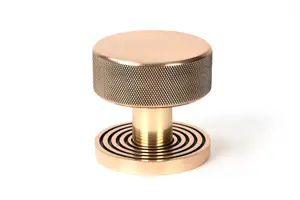 From The Anvil Polished Bronze Brompton Mortice/Rim Knob Set (Beehive)