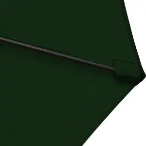 SunDaze 3M Green Garden Patio Cantilever Banana Hanging Umbrella, Parasol Base & Weather Protective Cover