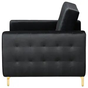 Modular Velvet Living Room Set Black ABERDEEN