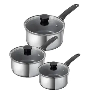 Kuhn Rikon Classic Stainless Steel Non-Stick Induction Safe 3-Piece Saucepan Set