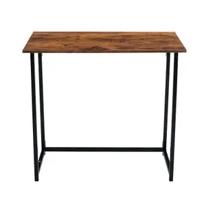 MCC Direct Boston Folding Computer Desk Table Walnut