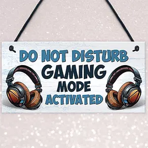 Red Ocean Gaming Sign For Boys Bedroom Do Not Disturb Gaming Bedroom Accessories Gift For Boys Gamer Gift Gaming Signs