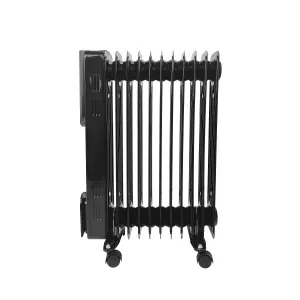 AMOS 11-Fin 2500W Smart Oil Filled Radiator Wi-Fi Smart App Enabled & Remote Control 3 Heat Settings Timer Digital Display, Black