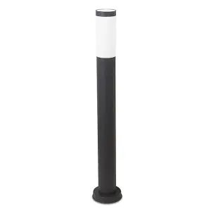 Luminosa Koral 1 Light Outdoor Bollard Light Urban Grey IP55