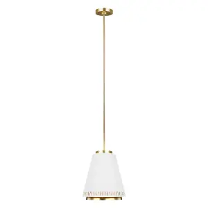 Elstead Carter 1 Light Pendant, Style B, Matt White, E27