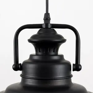 Edmonton 1 - Light Pendant Black / No Bulb