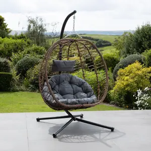 Aylesbury Swing Egg Pod Chair - Dark Grey