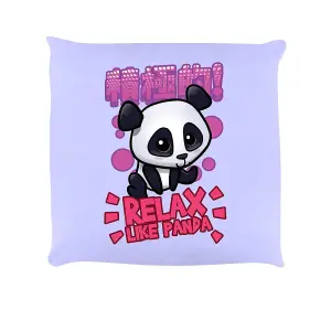 Handa Panda Relax Like Panda Cushion Lilac (One Size)