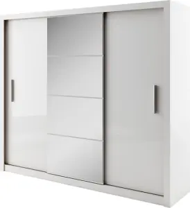 Idea 01 Sliding Door Wardrobe Sleek White Wood Storage Solution