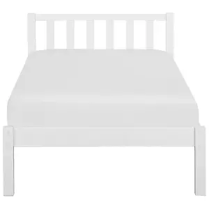 Wooden EU Single Size Bed White FLORAC