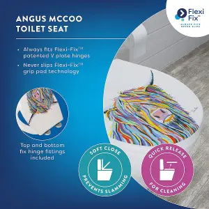 Croydex Angus McCoo Flexi-Fix™ Toilet Seat by Steven Brown Art