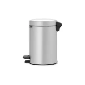 Brabantia NewIcon 3 Litre Soft Closing Pedal Bin Metallic Grey